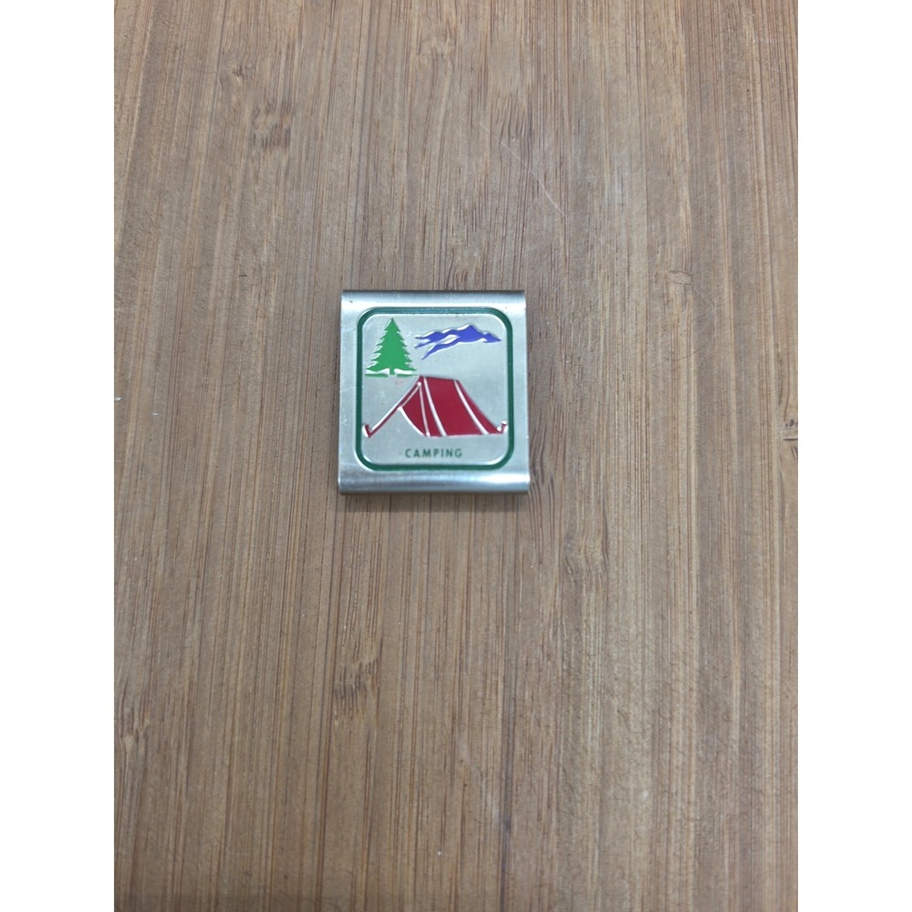 Boy Scouts of America Camping Award Sash Holder Slide Badge Metal Brass Clad BSA